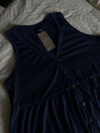 Camisa sin mangas Emery Rose azul