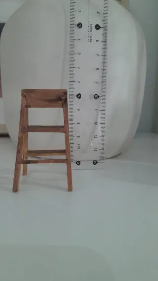 Escalera belén miniatura madera