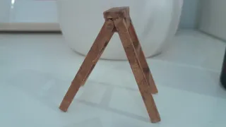 Escalera belén miniatura madera