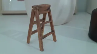 Escalera belén miniatura madera