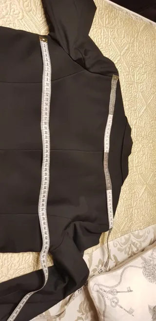 Traje de chaqueta negro mezcla algodón