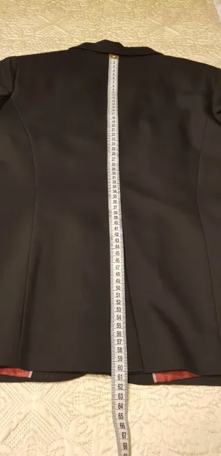 Traje de chaqueta negro mezcla algodón