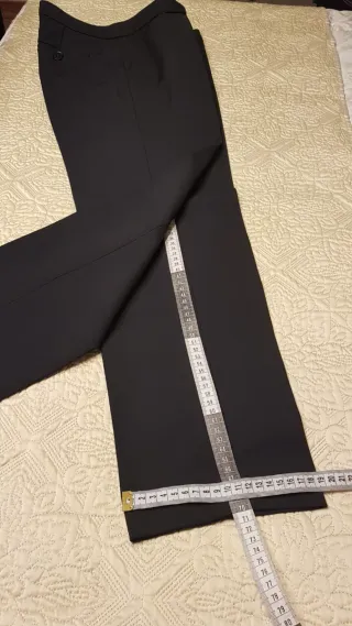 Traje de chaqueta negro mezcla algodón