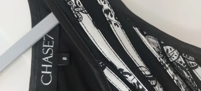 Vestido CHAPS Talla M Rayas Tul