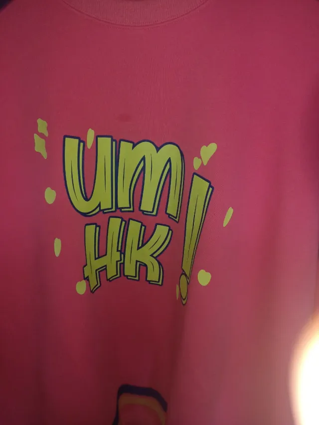 Sudadera oversize rosa con rayas