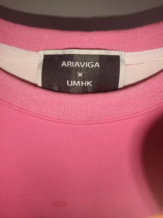 Sudadera oversize rosa con rayas