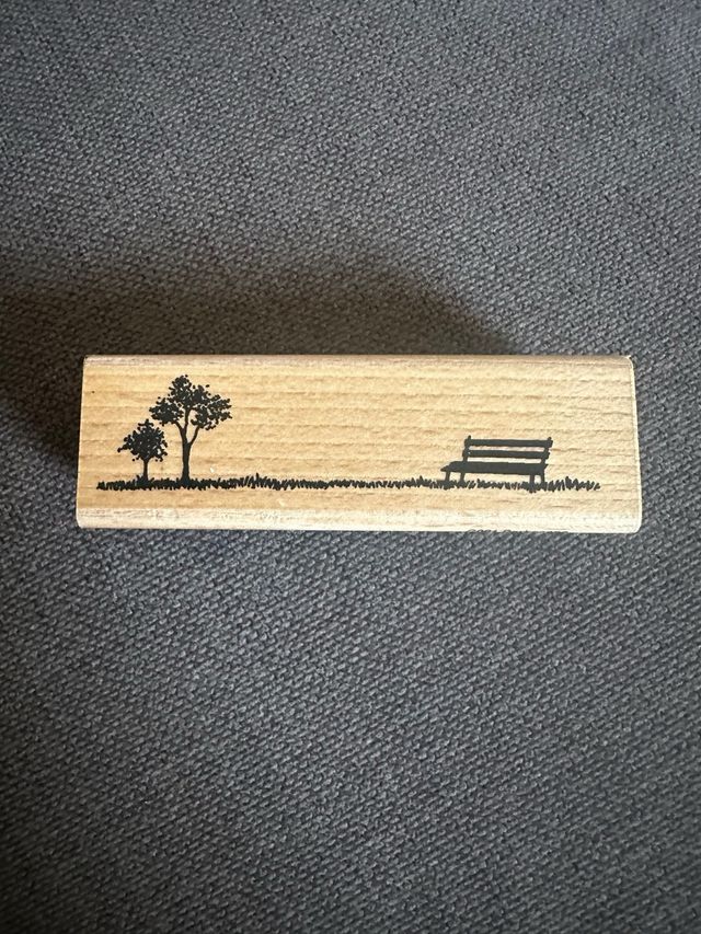 Sello de madera paisaje