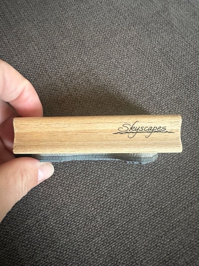 Sello de madera paisaje