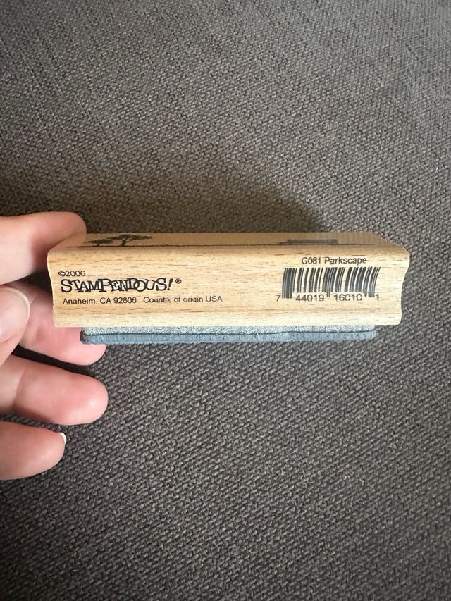 Sello de madera paisaje