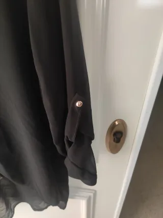 Blusa mujer lentejuelas negra y dorada