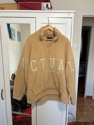 Sudadera borreguito Actual beige