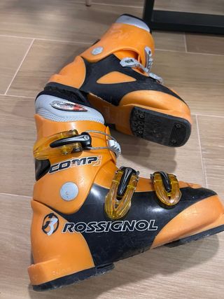 Botas de esquí infantiles naranjas