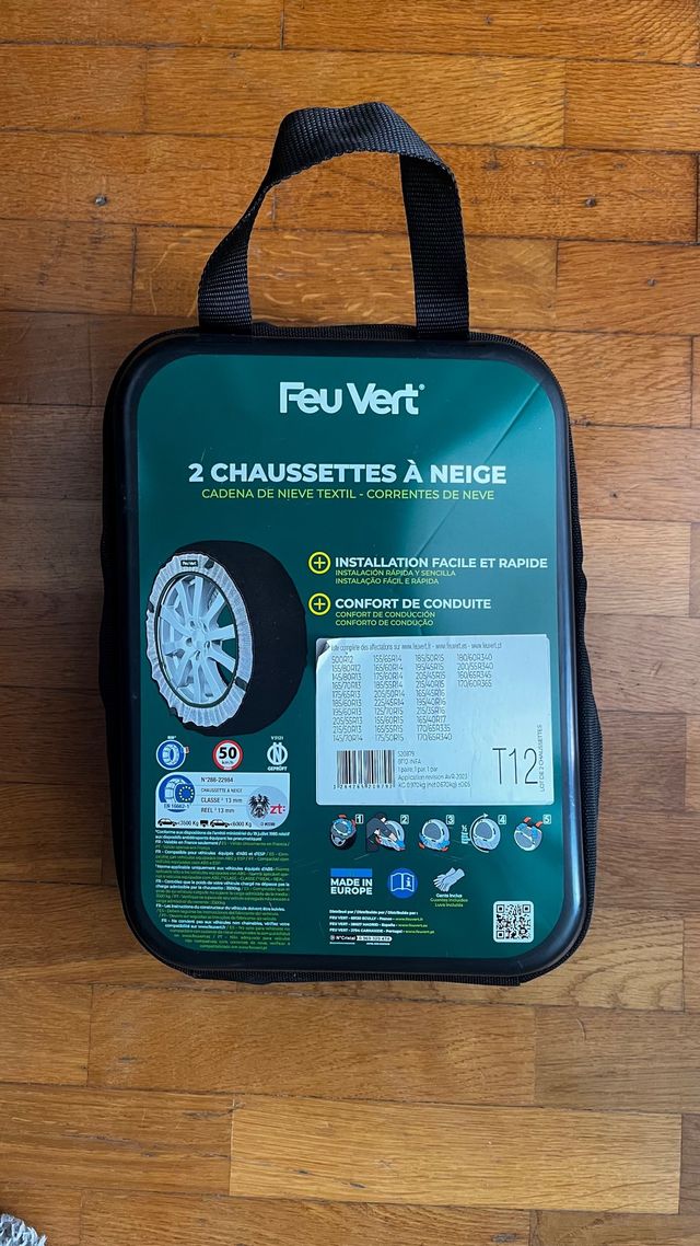 Cadenas de nieve textiles Feu Vert T12