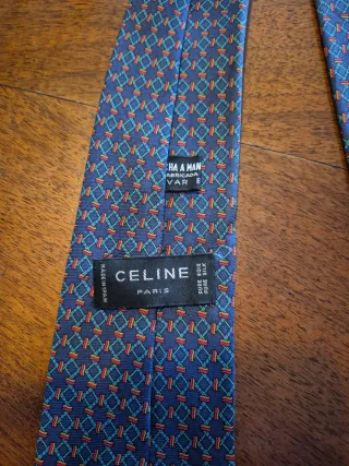 Corbata Celine Azul Multicolor