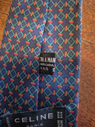 Corbata Celine Azul Multicolor