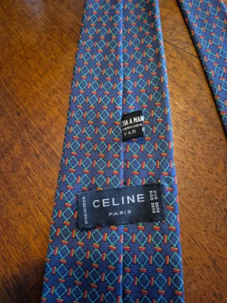 Corbata Celine Azul Multicolor