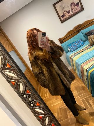 Abrigo de pelo de zorro