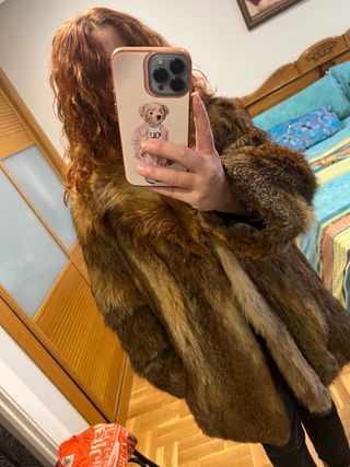 Abrigo de pelo de zorro