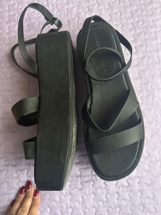 Sandalias negras plataforma talla 37