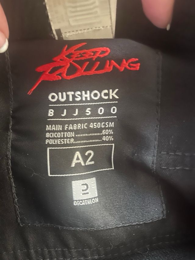 Kimono Jiu Jitsu Brasileño Negro y Rojo