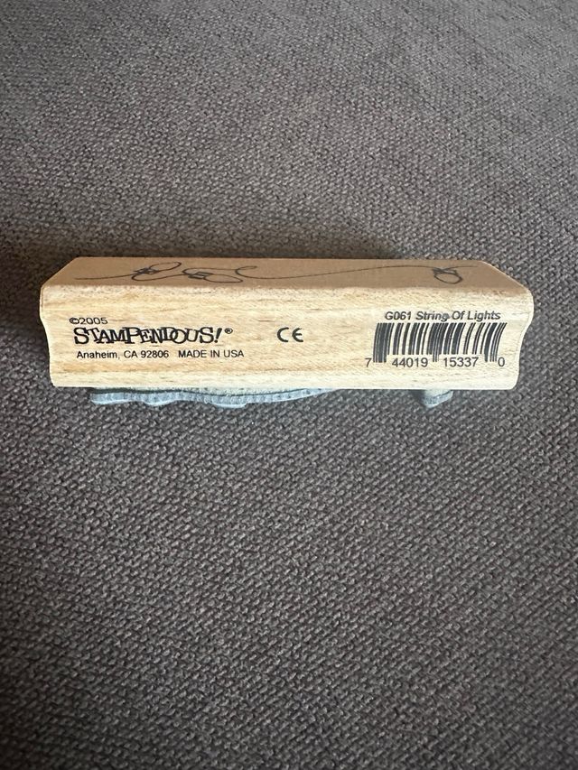 Sello de madera luces navideñas