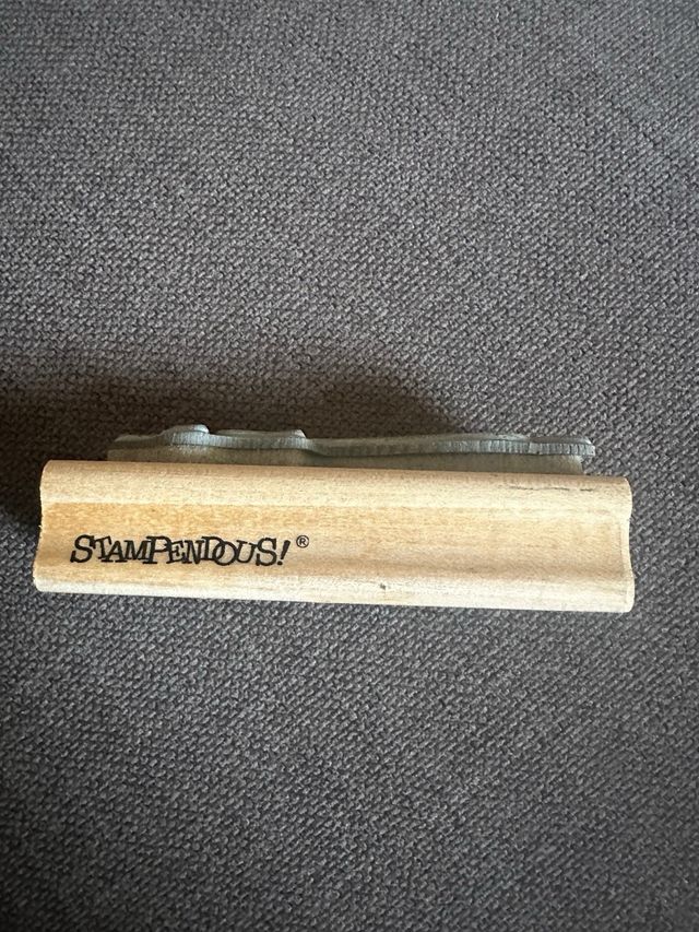 Sello de madera luces navideñas