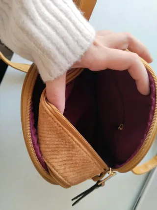 Bolso Kamma redondo marrón