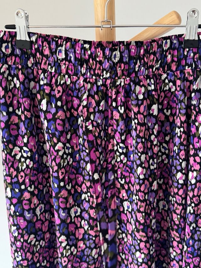 Falda larga estampado flores