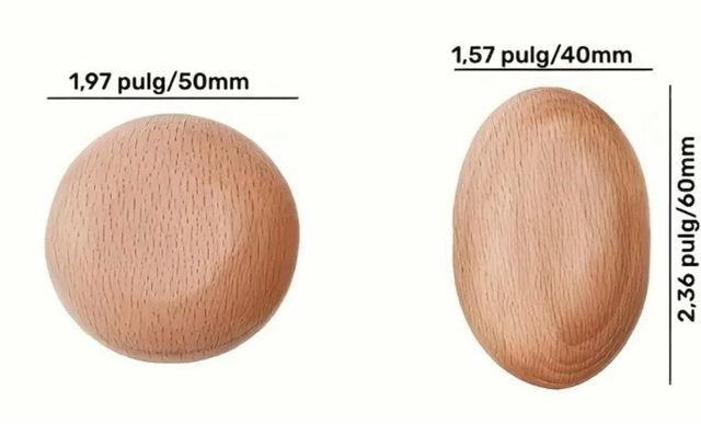 Pack de 3 ganchos de madera nogal (2 redondos + 1