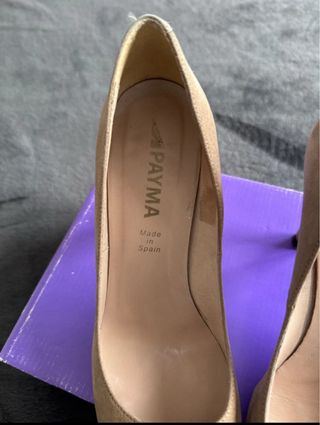Zapatos de tacón Payma ante beige talla 40