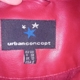 Chaqueta Roja Estilo Motero Mujer