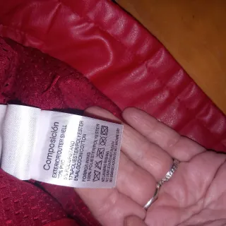 Chaqueta Roja Estilo Motero Mujer