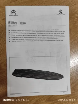 Cofre portaequipajes Peugeot 420L (Thule)