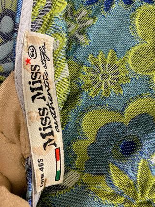 Vestido floral azul y verde