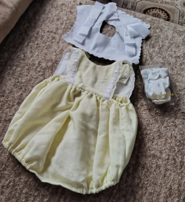 Conjunto bebê de malha azul 0-3 meses