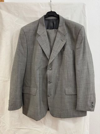 Traje de caballero gris cheviot