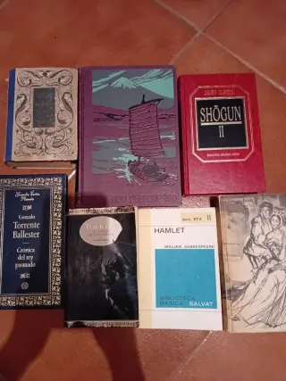 Lote 6 Libros Antiguos: Shogun, Hamlet, Tolkien...