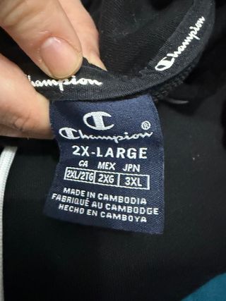 Felpa con cappuccio Champion tg 2XL cotone