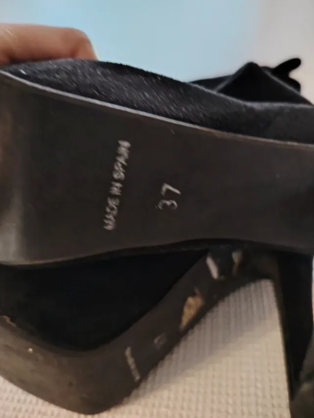 Botas Mosquetero mujer negras antelina. Talla 37