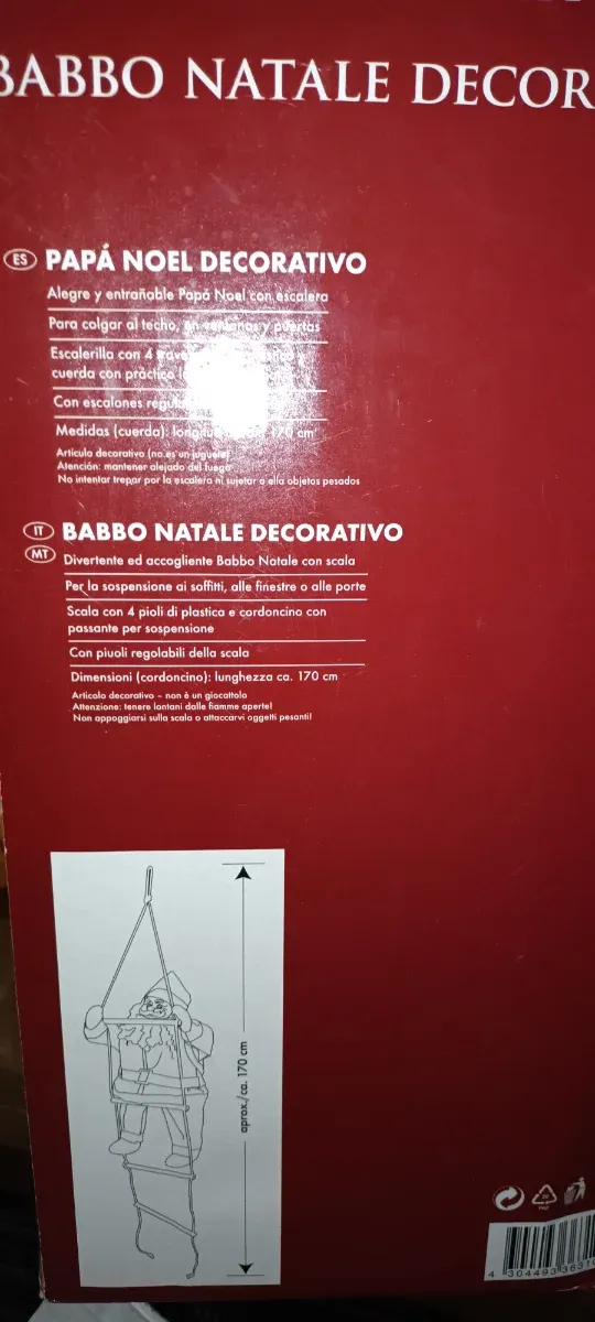Babbo Natale Decorativo 170 cm
