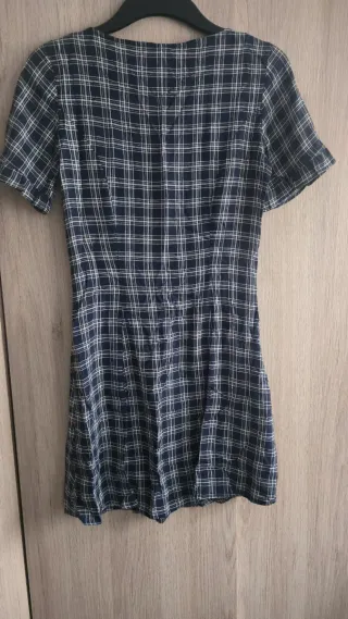 Vestido cuadros azul y blanco