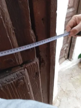 Puerta doble madera maciza antigua