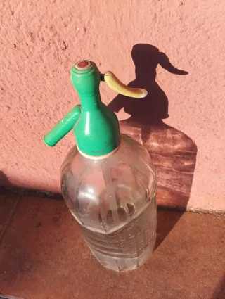 2 Botellas Sifón Cristal Vintage