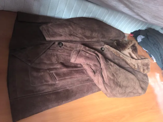 Chaqueta de ante marrón pele o XL