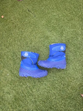 Botas de nieve azules para niños, talla 30