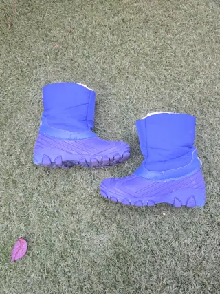 Botas de nieve azules para niños, talla 30