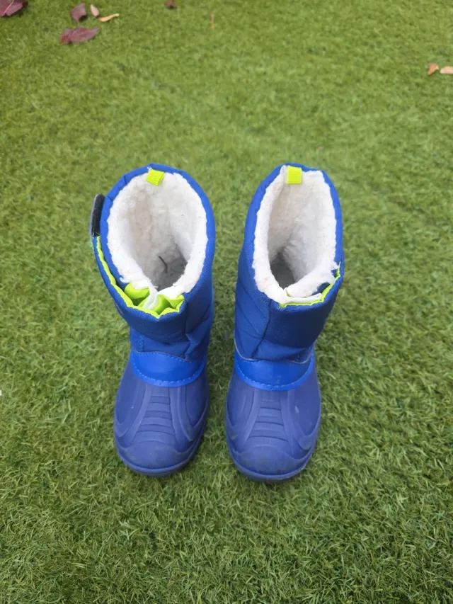 Botas de nieve azules para niños, talla 30