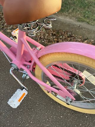 Bicicleta infantil rosa 16 con cesta