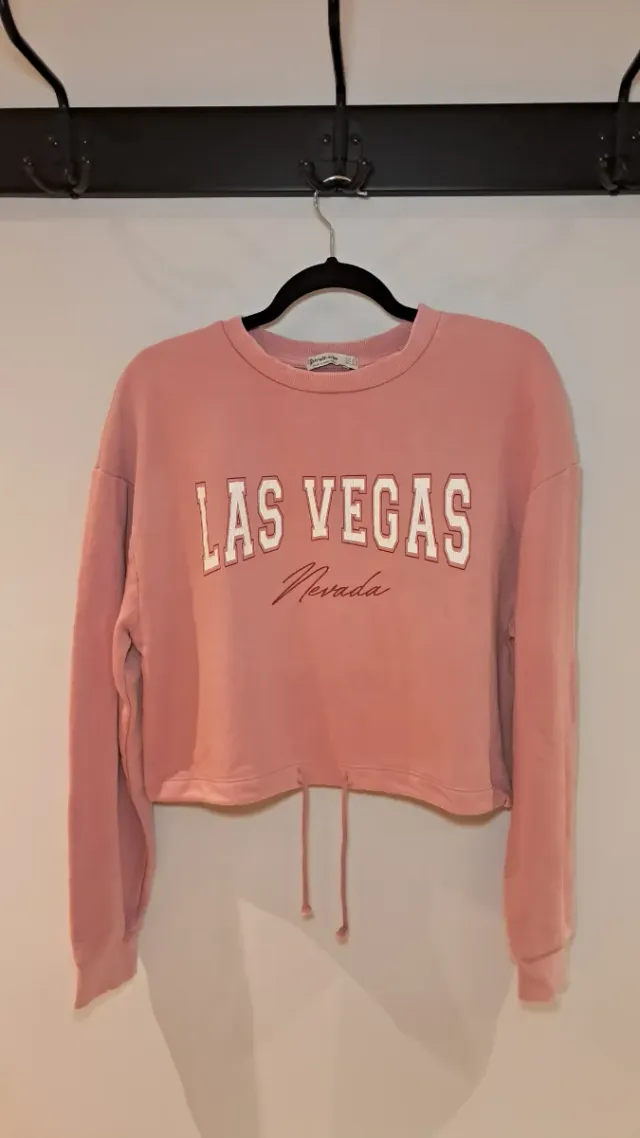 Sudadera Crop Las Vegas Stradivarius Talla S