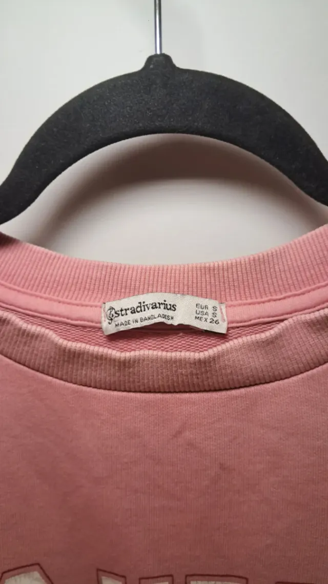 Sudadera Crop Las Vegas Stradivarius Talla S